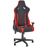 GAMINGSTUHL  in Mikrofaser Rot, Schwarz  - Rot/Schwarz, Trend, Kunststoff/Textil (68/127-137/64cm) - Xora