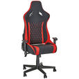 GAMINGSTUHL  in Mikrofaser Rot, Schwarz  - Rot/Schwarz, Trend, Kunststoff/Textil (68/127-137/64cm) - Xora