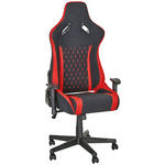 GAMINGSTUHL  in Mikrofaser Rot, Schwarz  - Rot/Schwarz, Trend, Kunststoff/Textil (68/127-137/64cm) - Xora