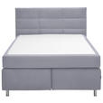 BOXSPRINGBETT 140/200 cm  in Grau  - Alufarben/Grau, KONVENTIONELL, Textil/Metall (140/200cm) - Dieter Knoll