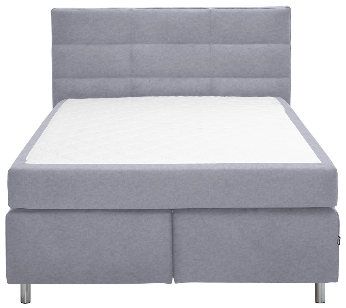BOXSPRINGBETT 140/200 cm  in Grau  - Alufarben/Grau, KONVENTIONELL, Textil/Metall (140/200cm) - Dieter Knoll