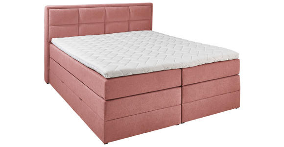 BOXSPRINGBETT 200/200 cm  in Koralle  - Koralle/Schwarz, KONVENTIONELL, Kunststoff/Textil (200/200cm) - Esposa