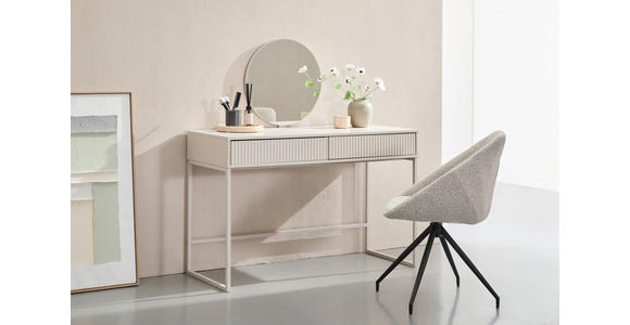 SCHMINKTISCH 120/50/128,5 cm, Kaschmir  - Kaschmir, Design, Glas/Holzwerkstoff (120/50/128,5cm) - Carryhome