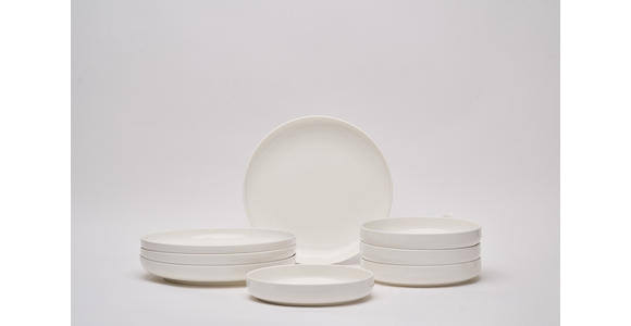 KOMBISERVICE Weiß OSLO SNØ 8-teilig 4 Personen  - Weiß, Design, Keramik - Novel