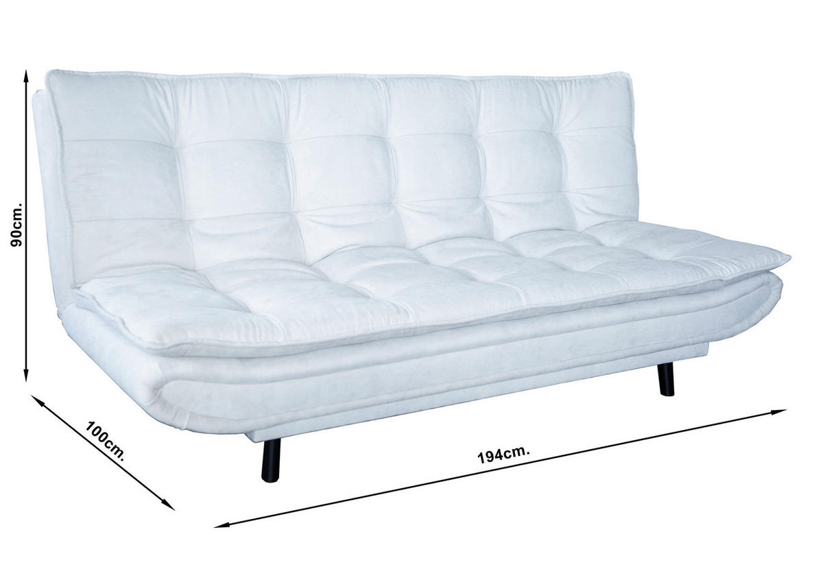SCHLAFSOFA in Textil Beige  - Beige/Schwarz, Modern, Holz/Textil (194/100/90cm) - P & B