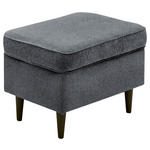 HOCKER in Textil Anthrazit, Schwarz  - Anthrazit/Schwarz, Basics, Holz/Textil (63/43/42cm) - Carryhome