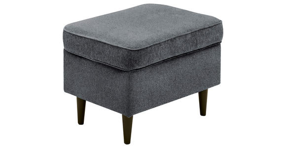 HOCKER in Textil Anthrazit, Schwarz  - Anthrazit/Schwarz, Basics, Holz/Textil (63/43/42cm) - Carryhome