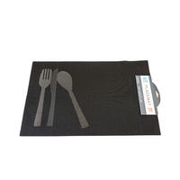 ÉTKEZŐALÁTÉT 2DB/SZETT textil  - antracit, Basics, textil (30/0,2/45cm)