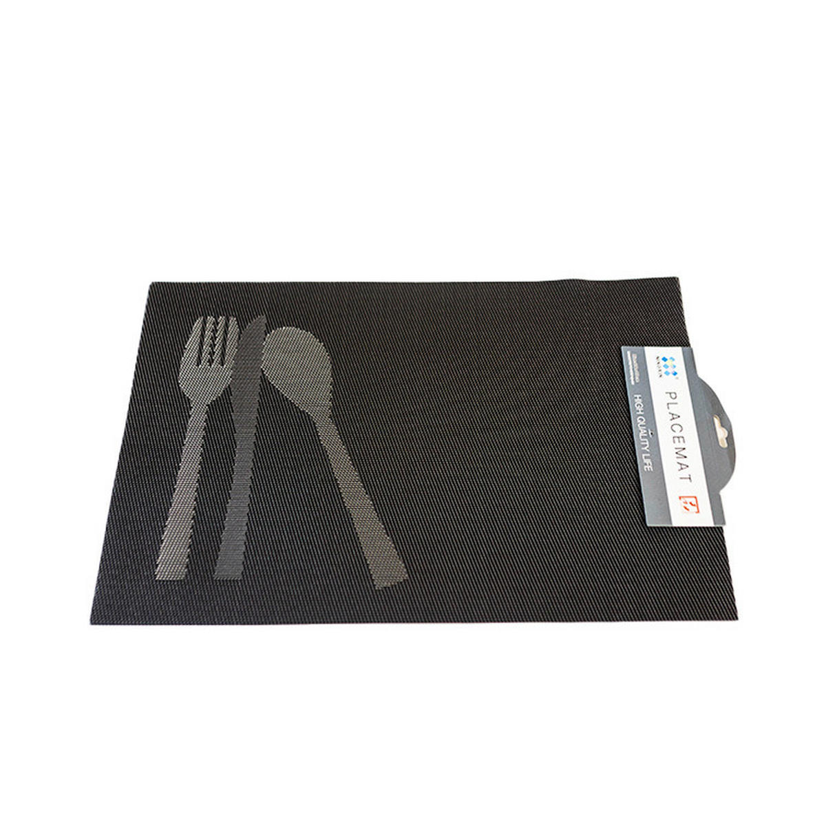 ÉTKEZŐALÁTÉT 2DB/SZETT textil  - antracit, Basics, textil (30/0,2/45cm)