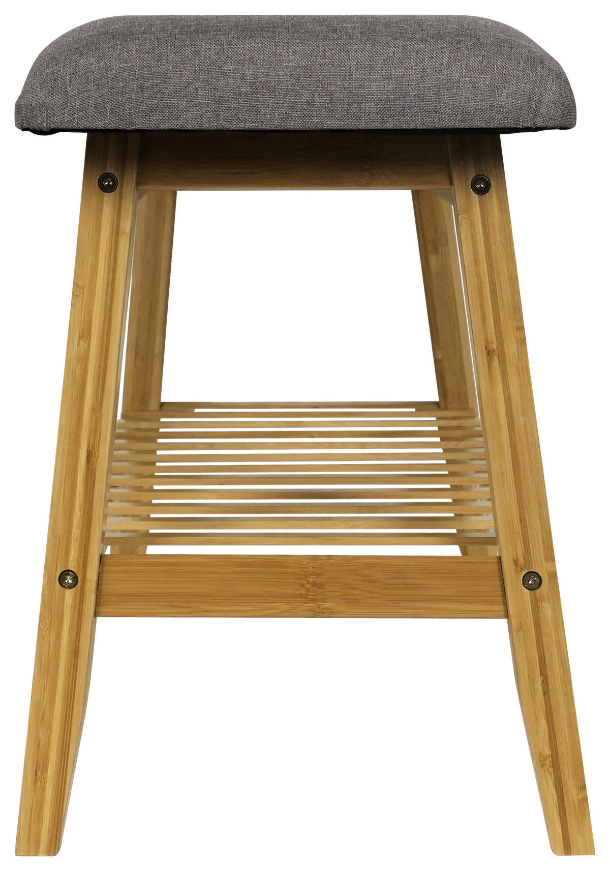 KLOP S PROSTOROM ZA ČEVLJE siva, naravne barve - siva/naravne barve, Basics, tekstil/les (90/45/30cm) - Carryhome