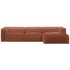 ECKSOFA in Webstoff Rostfarben  332/163 cm  - Rostfarben/Schwarz, Design, Kunststoff/Textil (332/163cm) - Stylife