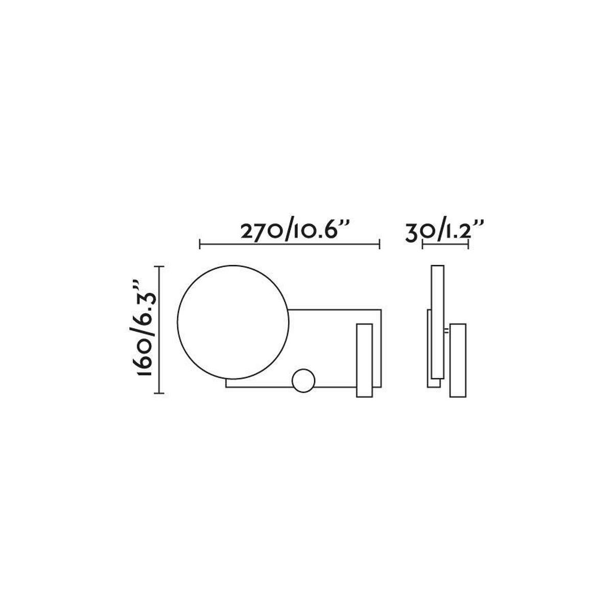 LED-WANDLEUCHTE 27/3/16 cm   - Grau, LIFESTYLE, Metall (27/3/16cm)