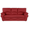 SCHLAFSOFA in Leder Rot  - Rot/Schwarz, Design, Leder/Kunststoff (205/92/85cm) - Livetastic