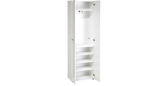 GARDEROBENSCHRANK 59/196,8/36,6 cm - Silberfarben/Schwarz, Design, Holzwerkstoff/Kunststoff (59/196,8/36,6cm) - Carryhome