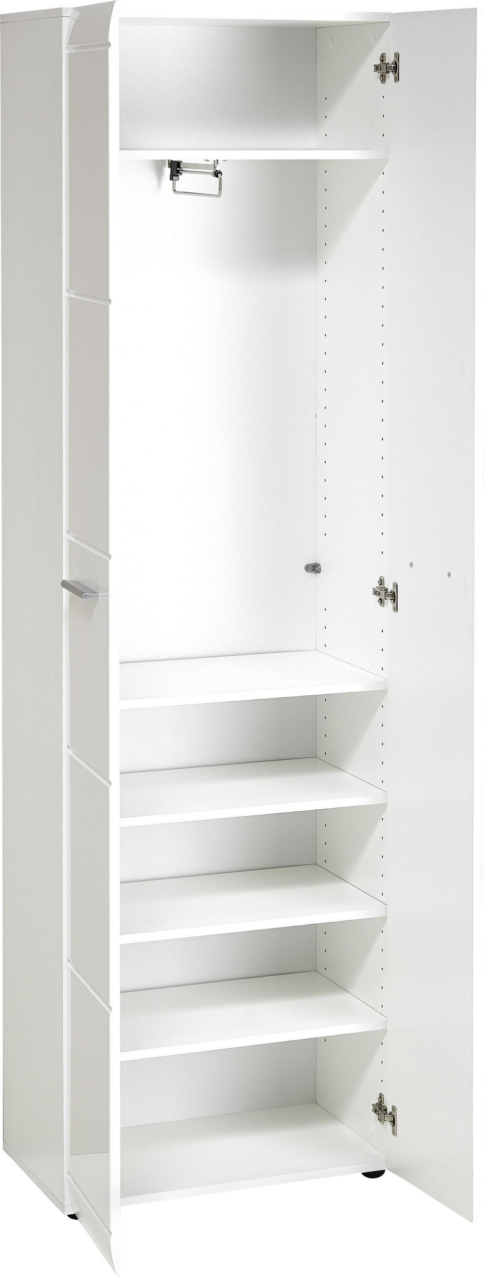 GARDEROBE 5-teilig  in 275/200/39 cm  - Weiss, Design, Holzwerkstoff (275/200/39cm) - Carryhome