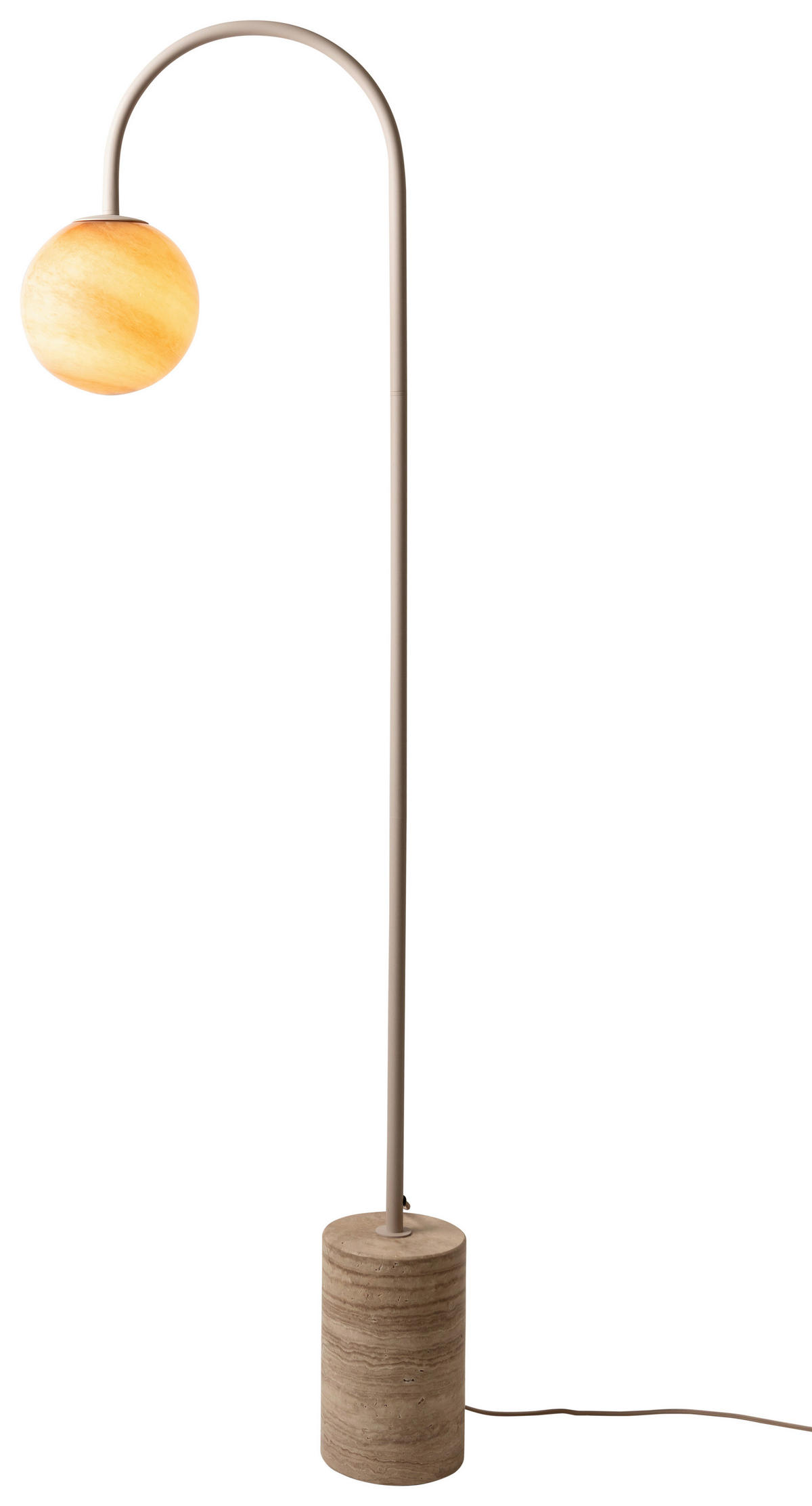 STOJACÍ LAMPA, 42/163 cm  - pískové barvy, Design, kov/kámen (42/163cm) - It's about Romi