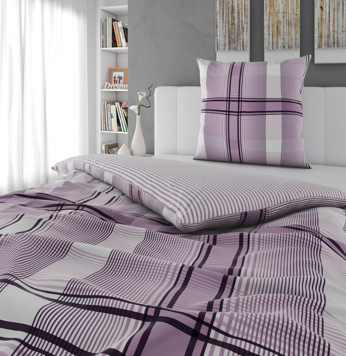 WENDEBETTWÄSCHE 135/200 cm  - Mauve, Textil (135/200cm) - Novel