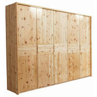 DREHTÜRENSCHRANK  in Zirbelkieferfarben  - Zirbelkieferfarben, Natur, Holz (253,8/220,2/64,5cm) - Linea Natura