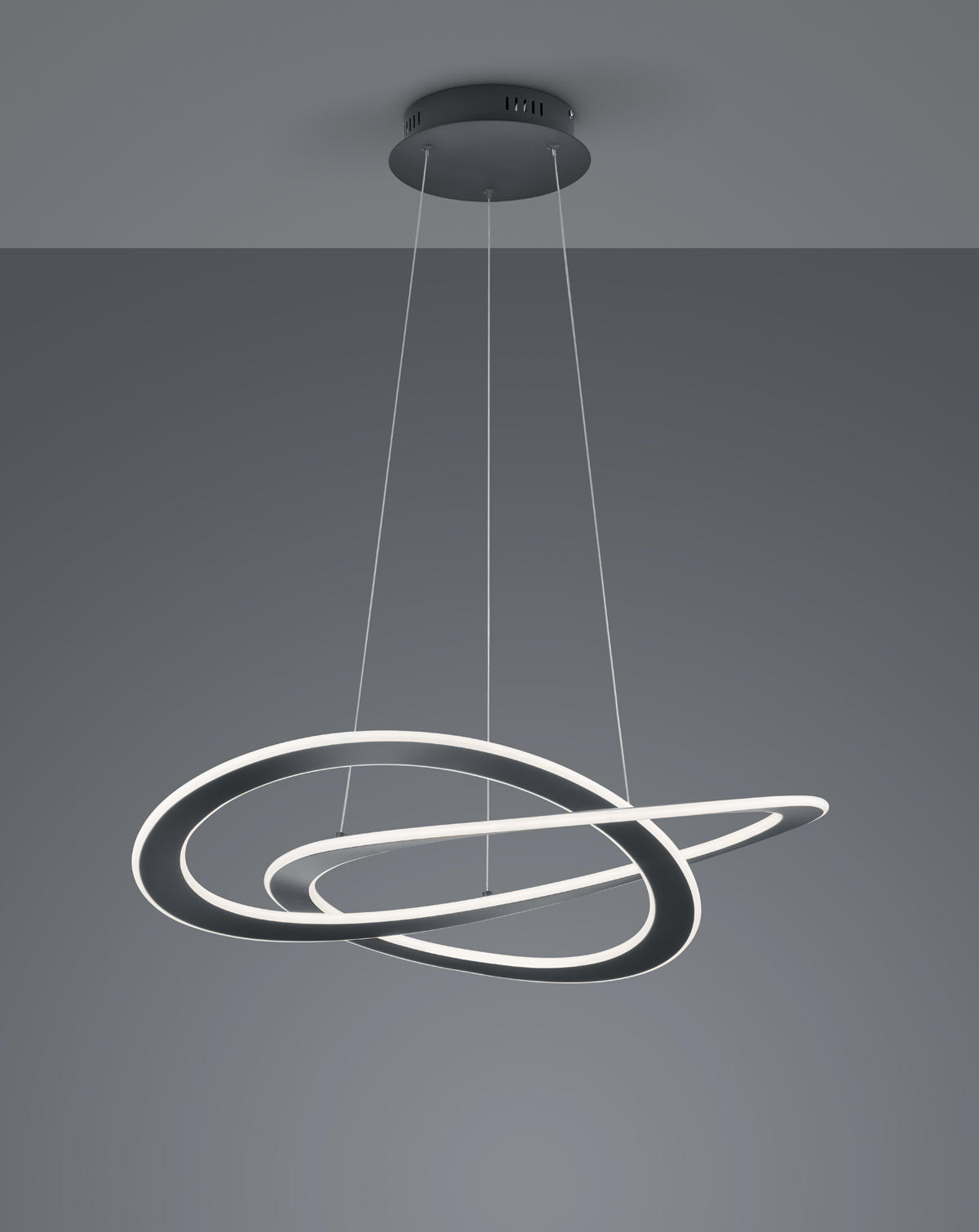 LED-HÄNGELEUCHTE Oakland  - Anthrazit, Design, Kunststoff/Metall (70/150cm) - Trio Leuchten