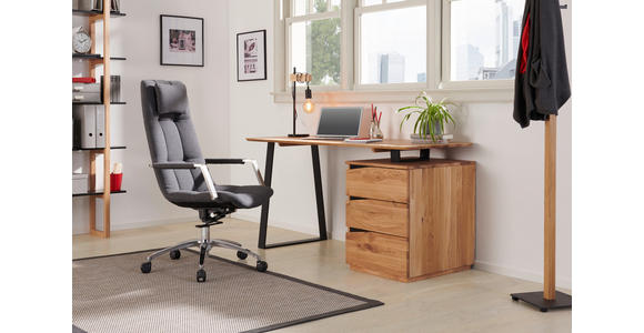 SCHREIBTISCH 140/65/75 cm  in Wildeiche  - Wildeiche/Schwarz, Natur, Holz/Metall (140/65/75cm) - Linea Natura