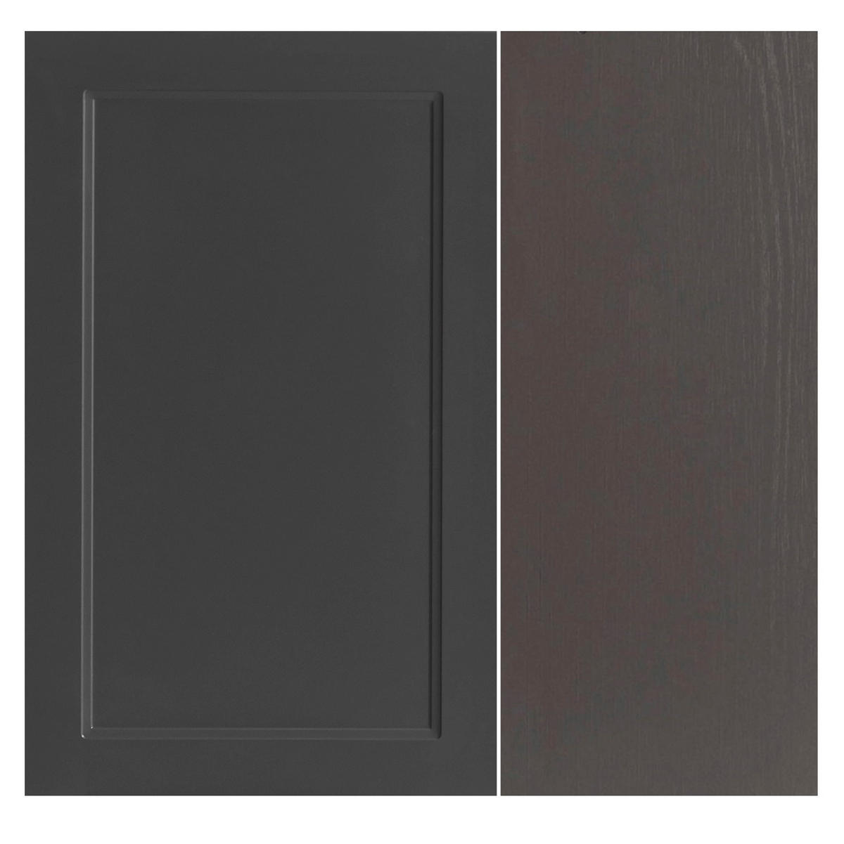 ECKKÜCHE 240/360 cm  in Grau, Eiche Wotan  - Eiche Wotan/Schwarz, LIFESTYLE, Holzwerkstoff/Metall (240/360cm) - Held