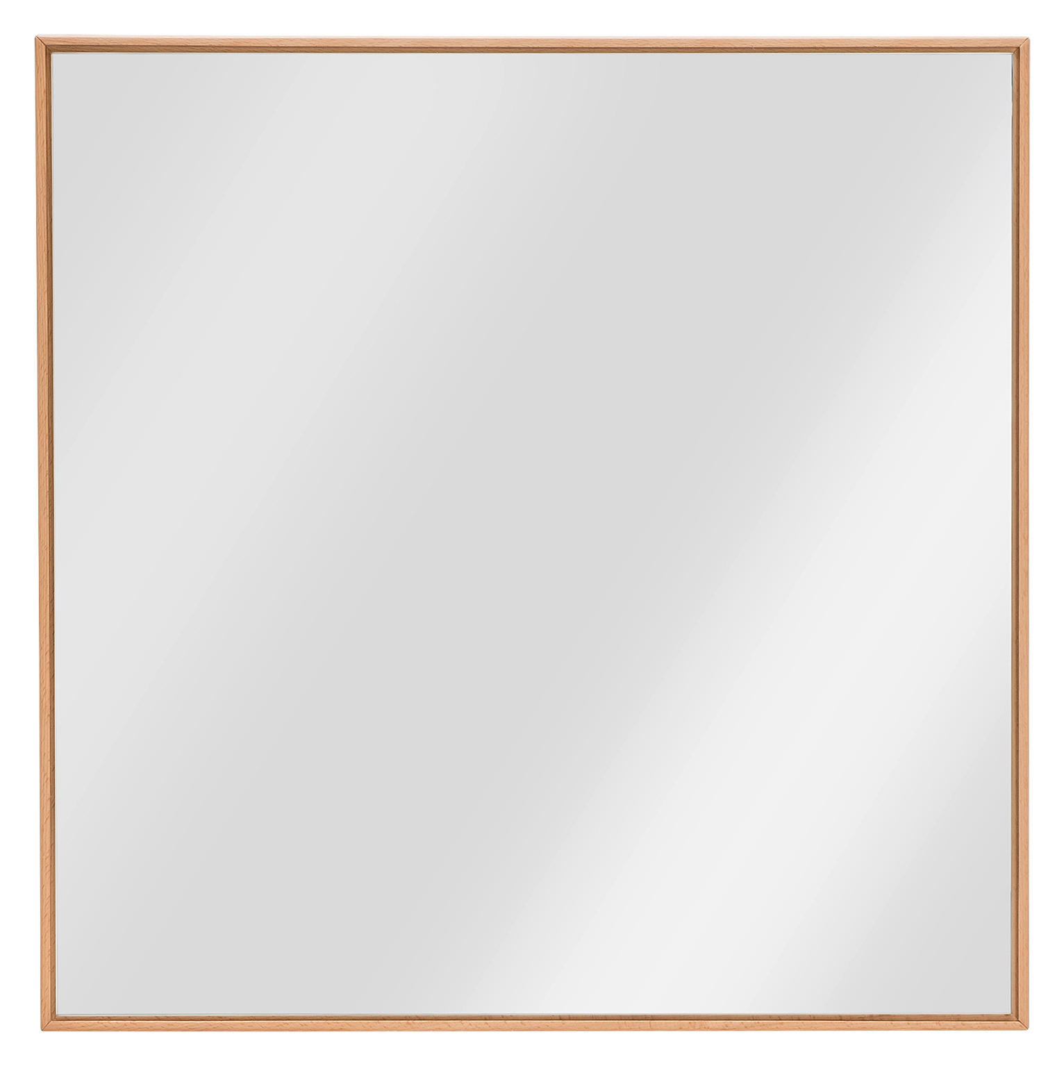 WANDSPIEGEL 72/72/3 cm    in quadratisch  - Buchefarben, MODERN, Glas/Holz (72/72/3cm) - Linea Natura