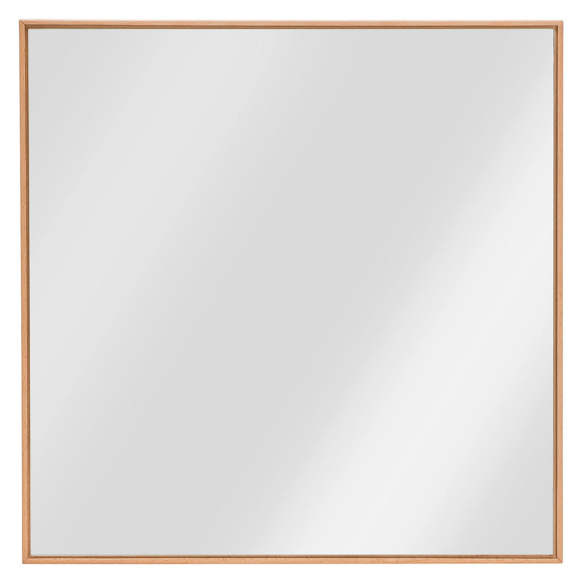 WANDSPIEGEL 72/72/3 cm    in quadratisch  - Buchefarben, MODERN, Glas/Holz (72/72/3cm) - Linea Natura