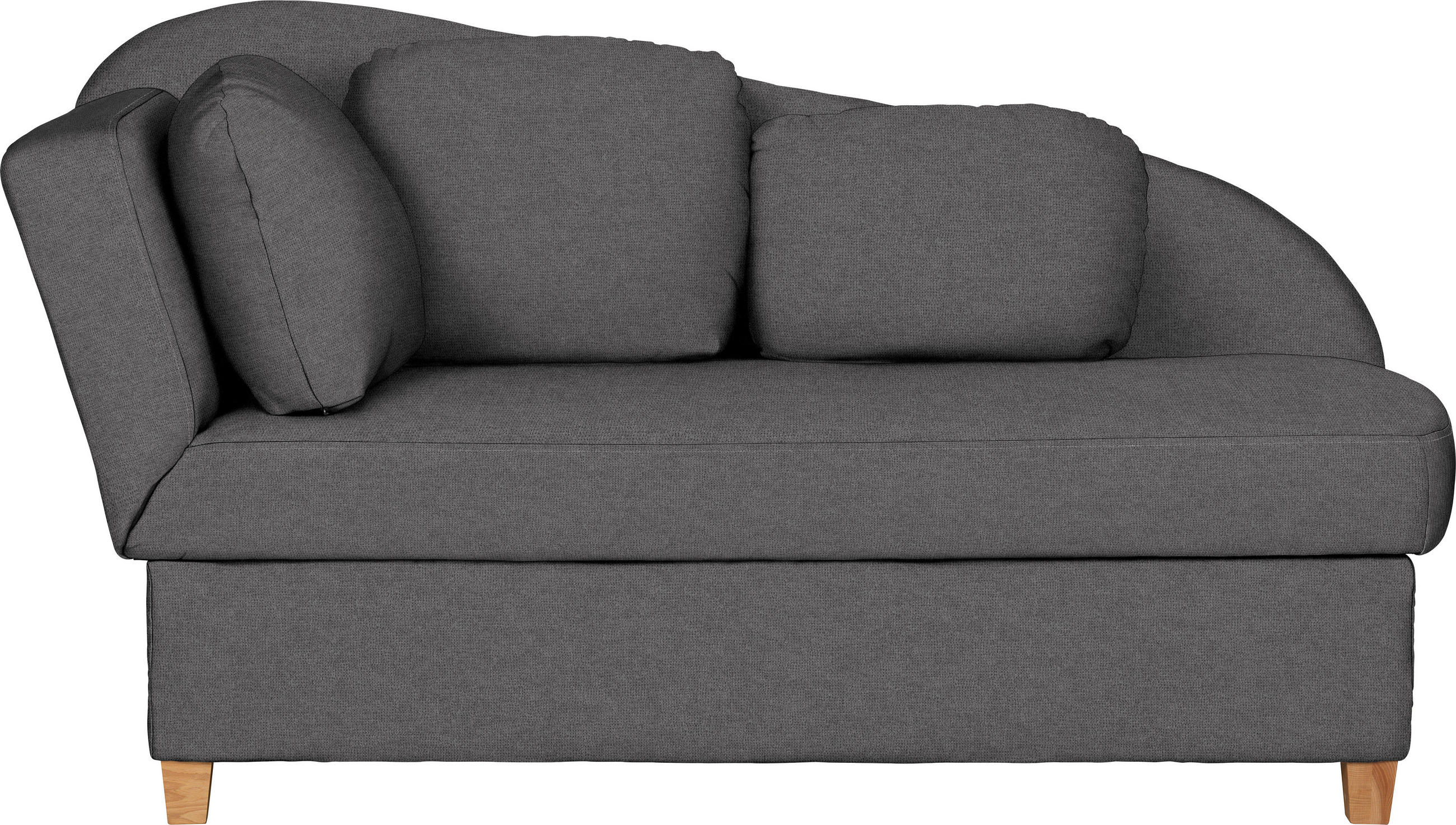 LIEGE Chenille, Flachgewebe Dunkelgrau  - Dunkelgrau, Lifestyle, Holz/Textil (85/97/180cm) - Novel