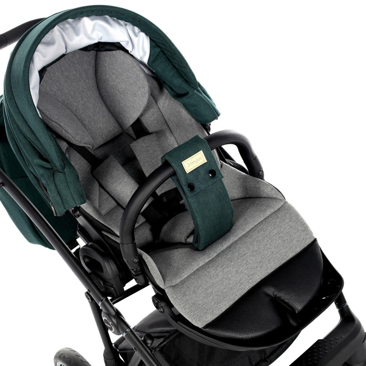 KINDERWAGENSET Fashion Premium  - Dunkelgrün/Schwarz, Trend, Textil/Metall (105/59/105cm) - Jimmylee