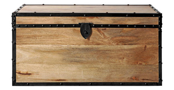 TRUHE - Schwarz/Naturfarben, Natur, Holz/Metall (80/40/40cm) - Landscape
