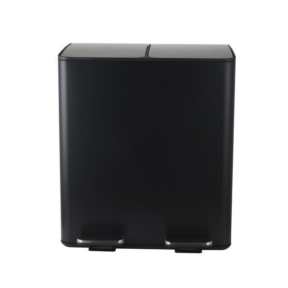 TRETEIMER 40 L  - Schwarz, Basics, Kunststoff/Metall (45/30/51cm) - Spirella