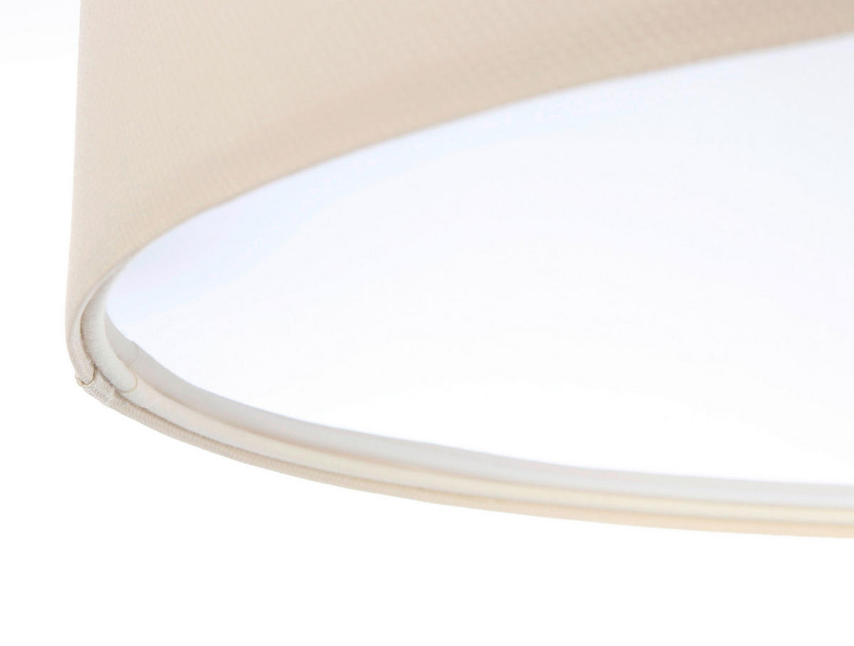 DECKENLEUCHTE Lumi Light 50/20 cm   - Creme, Design, Kunststoff/Textil (50/20cm)