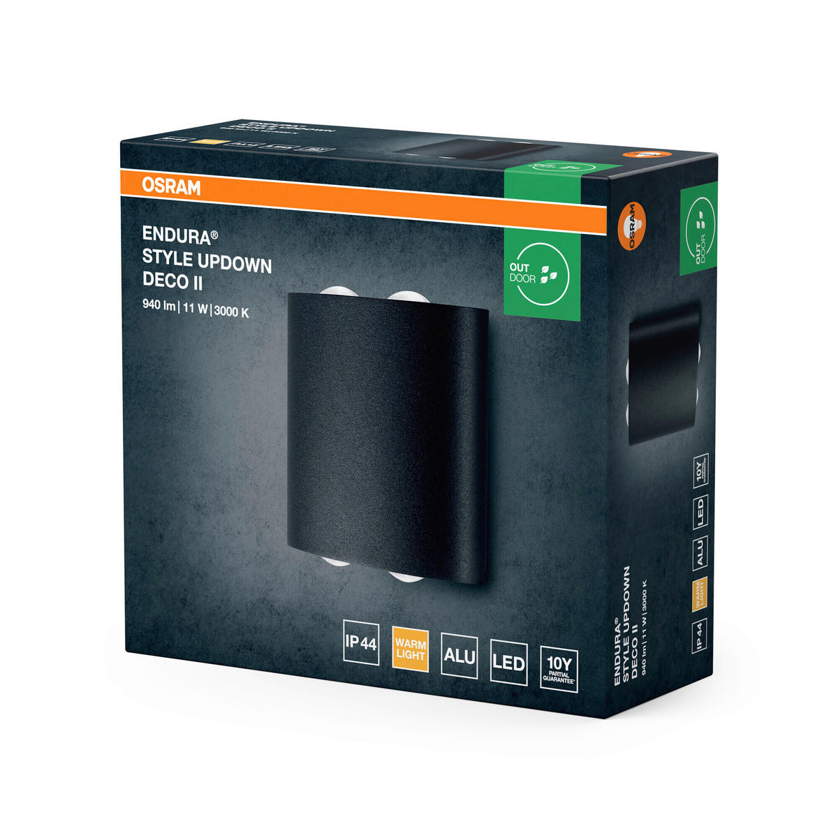 LED-AUßENLEUCHTE 5/14/13 cm   - Dunkelgrau, Basics, Kunststoff/Metall (5/14/13cm) - Osram