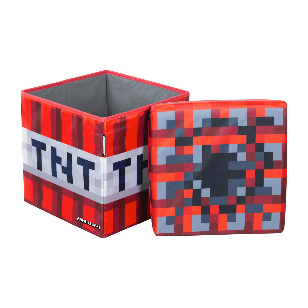 SITZBOX Minecraft Gaming  - Rot/Schwarz, MODERN, Karton/Textil (30/30/30cm) - Minecraft
