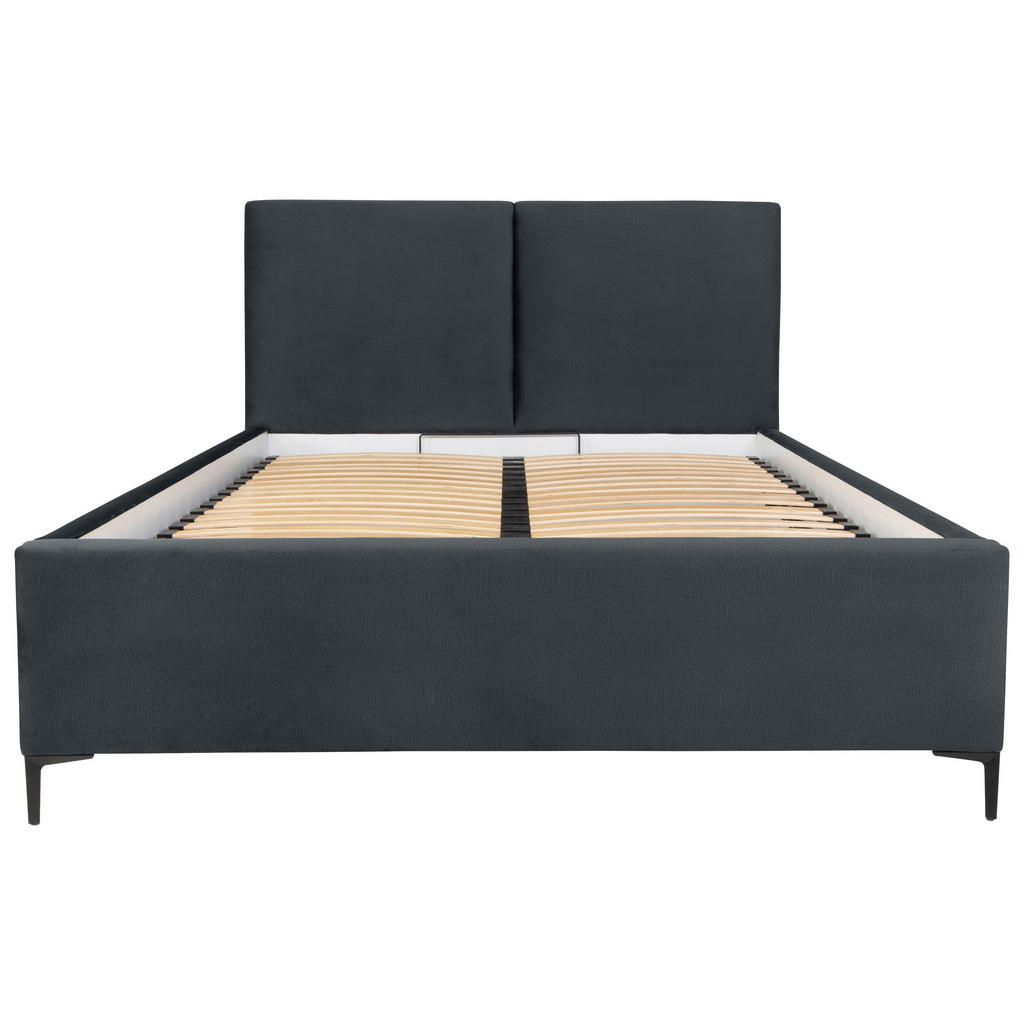 Thumbnail - Mid.you Polsterbett, Dunkelgrau, Holz, Buche, Sperrholz, 180x200 cm, gepolstertes Kopfteil, in verschiedenen Größen erhä...