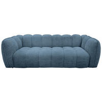 BIGSOFA Chenille Blau  - Blau/Schwarz, MODERN, Kunststoff/Textil (235/73/103cm) - Carryhome