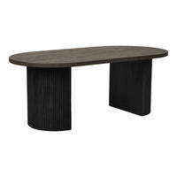 COUCHTISCH Boavista 120/60/45 cm oval Dunkelbraun  - Dunkelbraun/Naturfarben, Design, Holzwerkstoff (120/60/45cm) - MID.YOU