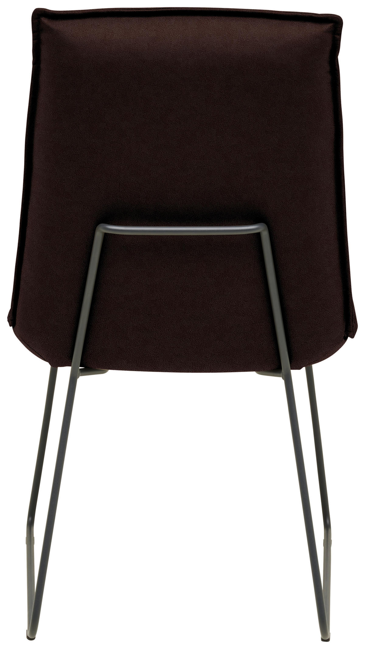 STUHL  Lederauswahl, Stoffauswahl, abwischbar  Echtleder  - Graphitfarben/Dunkelrot, Design, Leder/Metall (52/85/66cm) - Cassando