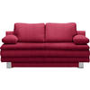SCHLAFSOFA in Flachgewebe Rot  - Chromfarben/Rot, Design, Textil/Metall (194/96/86cm) - Novel