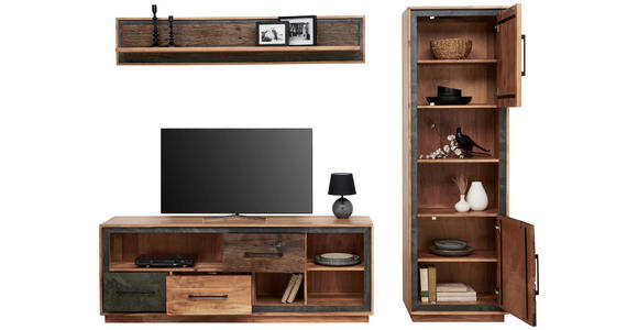 LOWBOARD in 160/60/40 cm - Dunkelgrau/Schwarz, Trend, Holz/Metall (160/60/40cm) - Landscape
