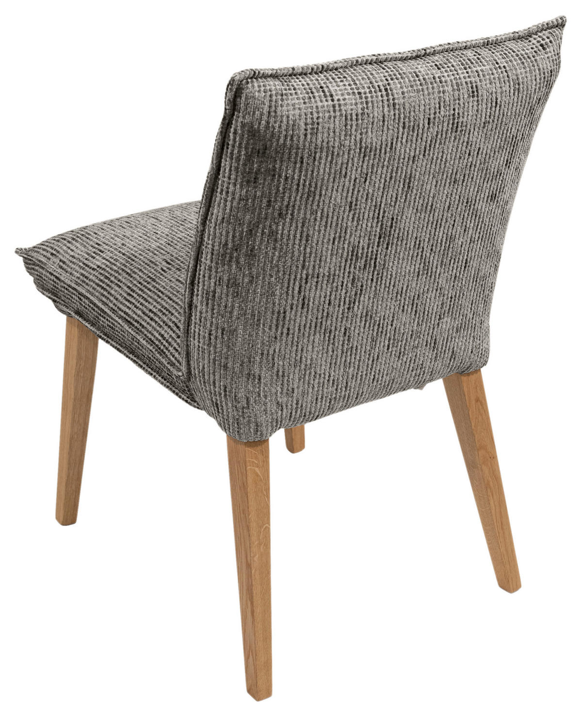 STUHL Chenille Anthrazit, Eichefarben Eiche massiv  - Eichefarben/Anthrazit, KONVENTIONELL, Holz/Textil (52/86/65cm) - Valdera