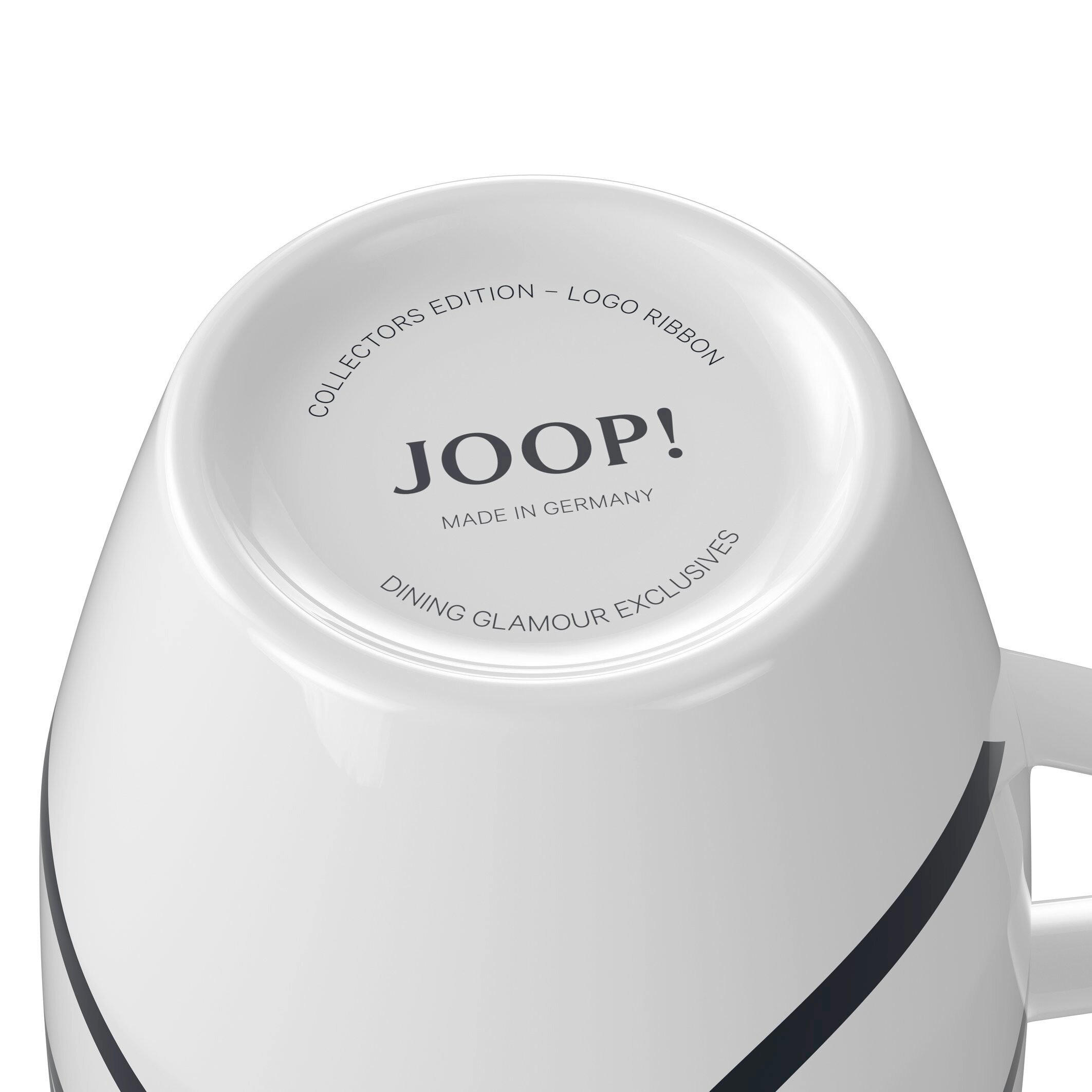 KAFFEEBECHER    - Weiß/Dunkelblau, Design, Keramik (8,5/8,5/9,5cm) - Joop!