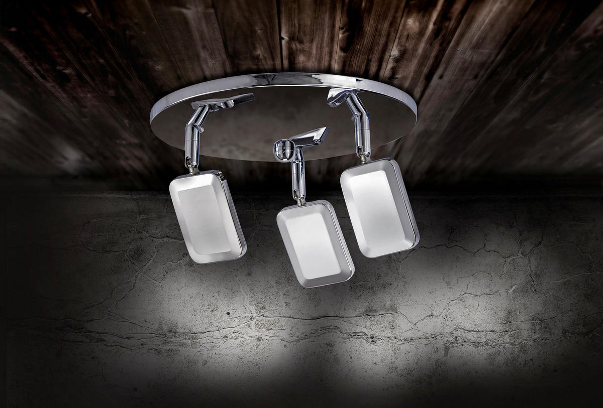 LED-REFLEKTOR  Wella /1530 lm/3000 K// - barve kroma, Basics, kovina/umetna masa (25/25/6,5-15,5cm)