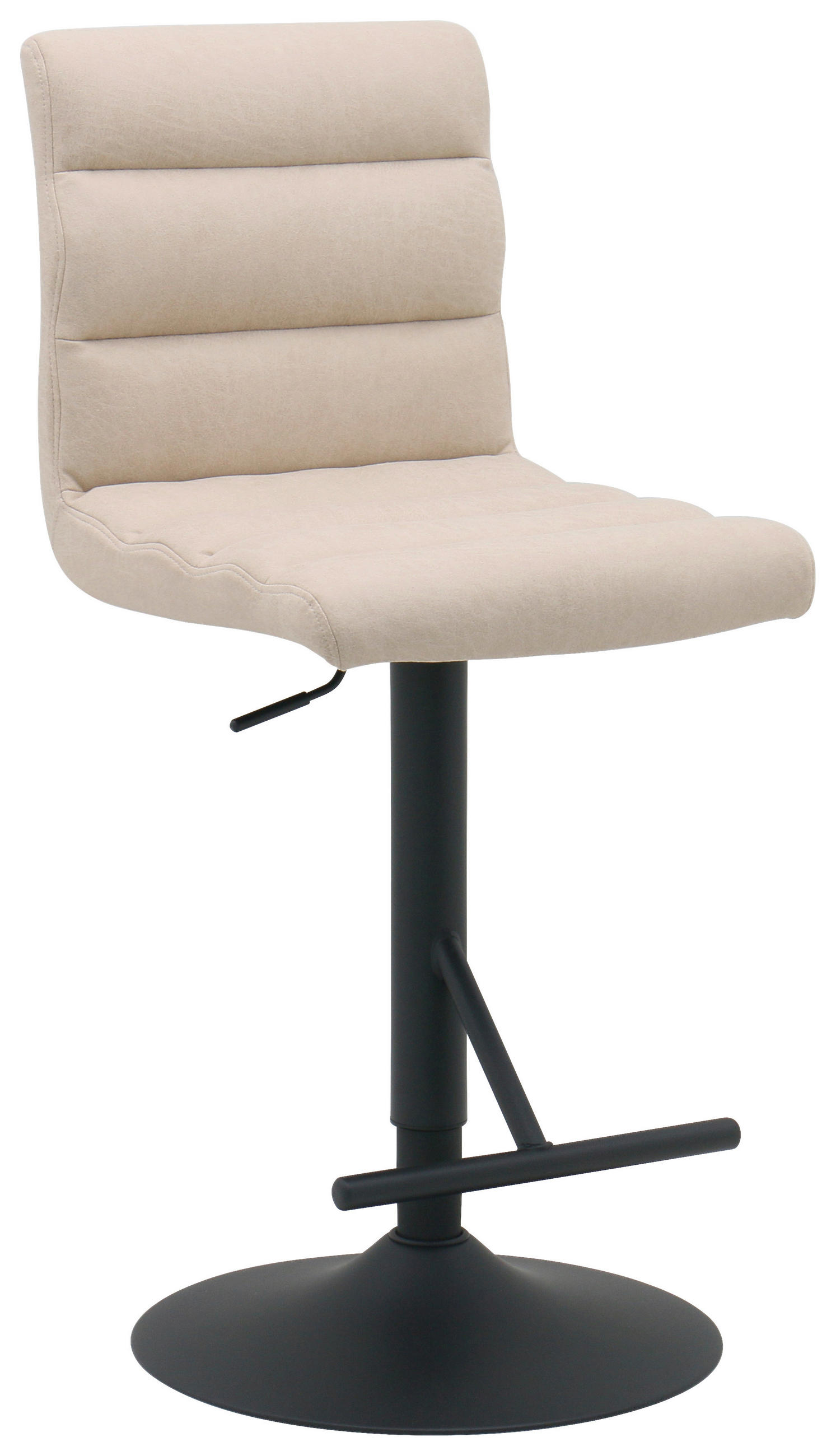 BARHOCKER in Schwarz, Beige  - Beige/Schwarz, MODERN, Textil/Metall (42/99.5/53cm) - Livetastic