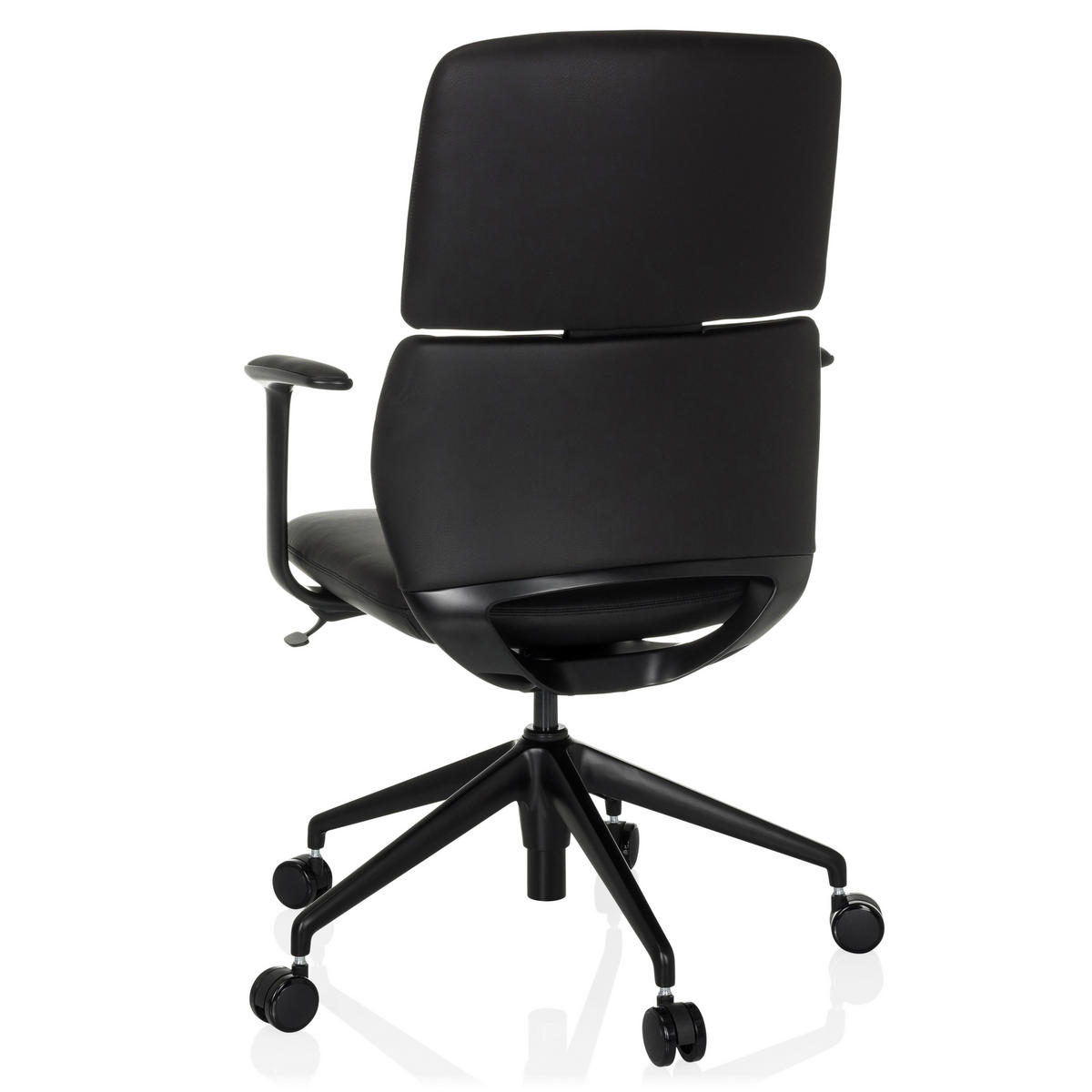 DREHSTUHL  - Schwarz, MODERN, Leder/Kunststoff (62/98-108/60cm) - MID.YOU