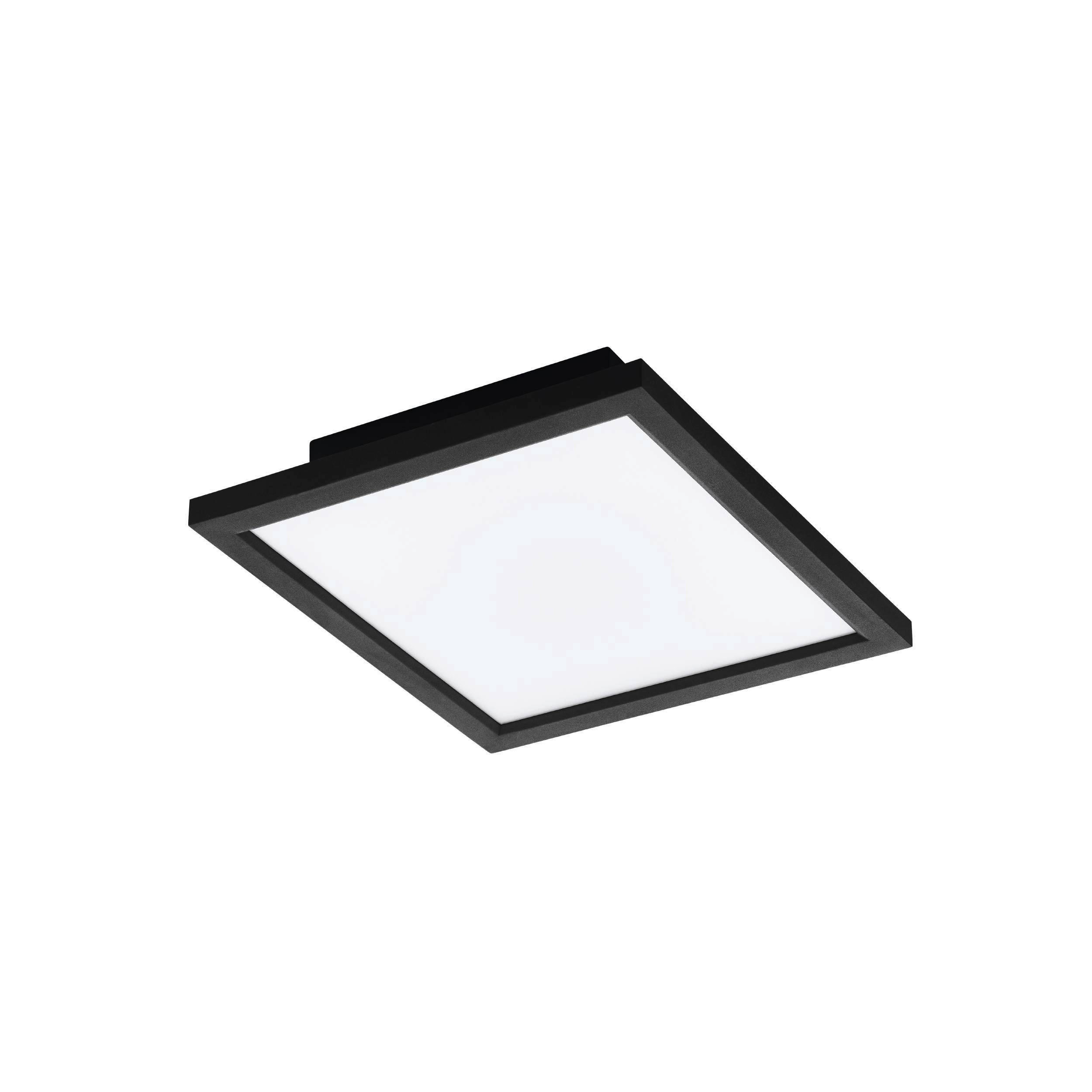 DECKENLEUCHTE LED-CCT  Smart 30/30/5 cm   - Schwarz, Basics, Metall (30/30/5cm) - Eglo