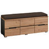 GARDEROBENBANK  in 120,3/48/38 cm  - Eichefarben/Graphitfarben, Design, Textil (120,3/48/38cm) - Voleo