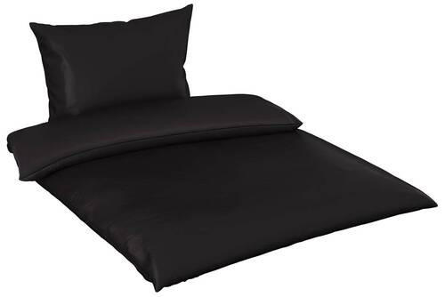 POVLEČENÍ, satén, černá, 140/220 cm - černá, Basics, textil (140/220cm) - Novel