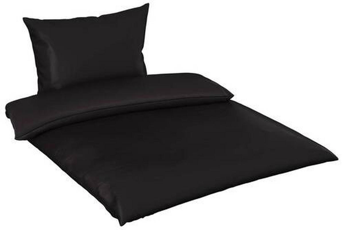 POVLEČENÍ, satén, černá, 140/220 cm - černá, Basics, textil (140/220cm) - Novel