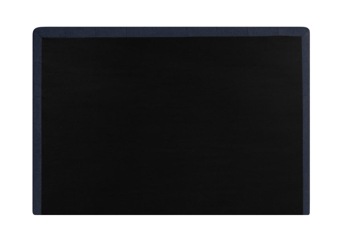 BOXSPRINGBETT 140/200 cm  in Dunkelblau  - Silberfarben/Dunkelblau, KONVENTIONELL, Textil/Metall (140/200cm) - Welnova